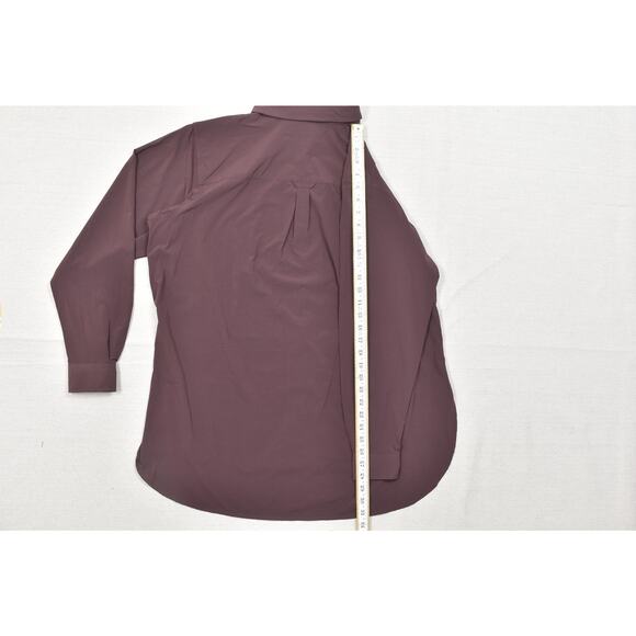 Duluth Trading Co. Women's 1X Plus Size Purple Polyester Blend Blouse Shirt - Picture 5 of 8